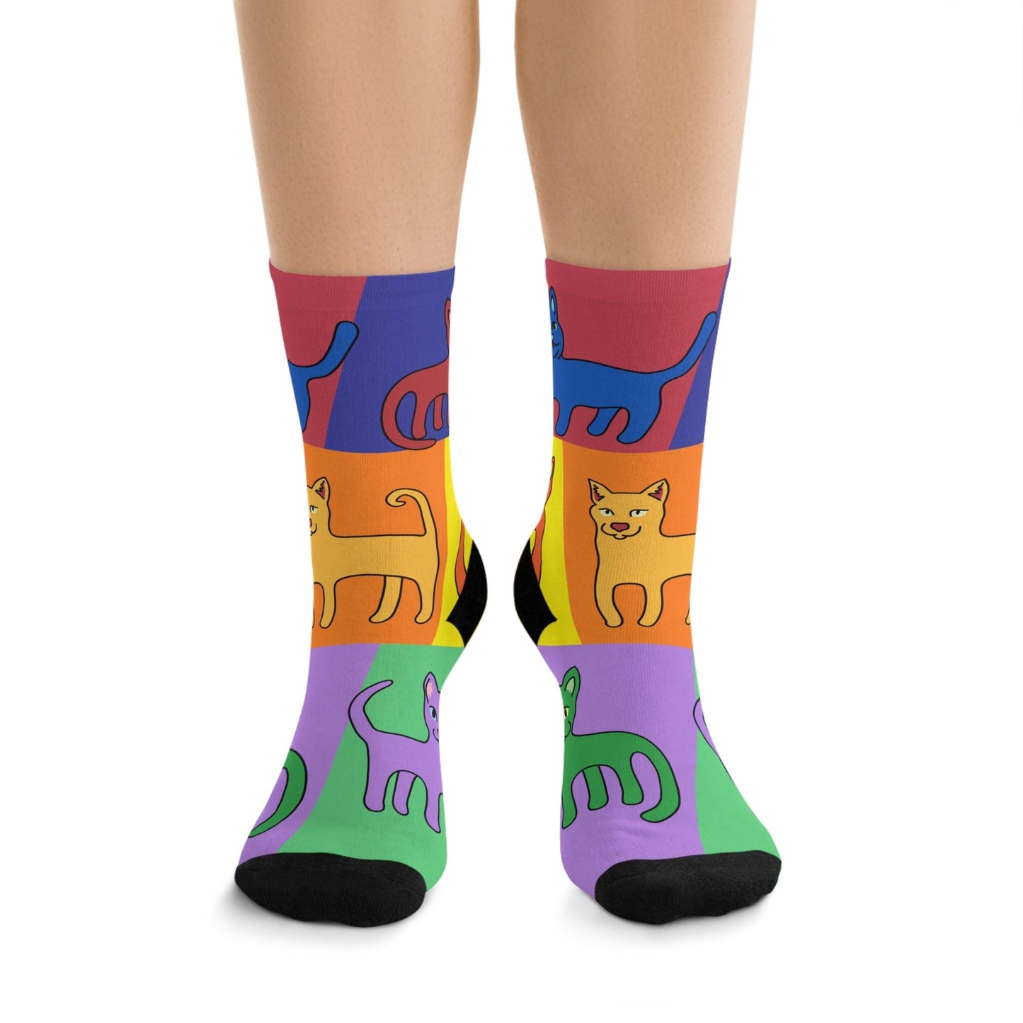 Calcetines de gato de colores