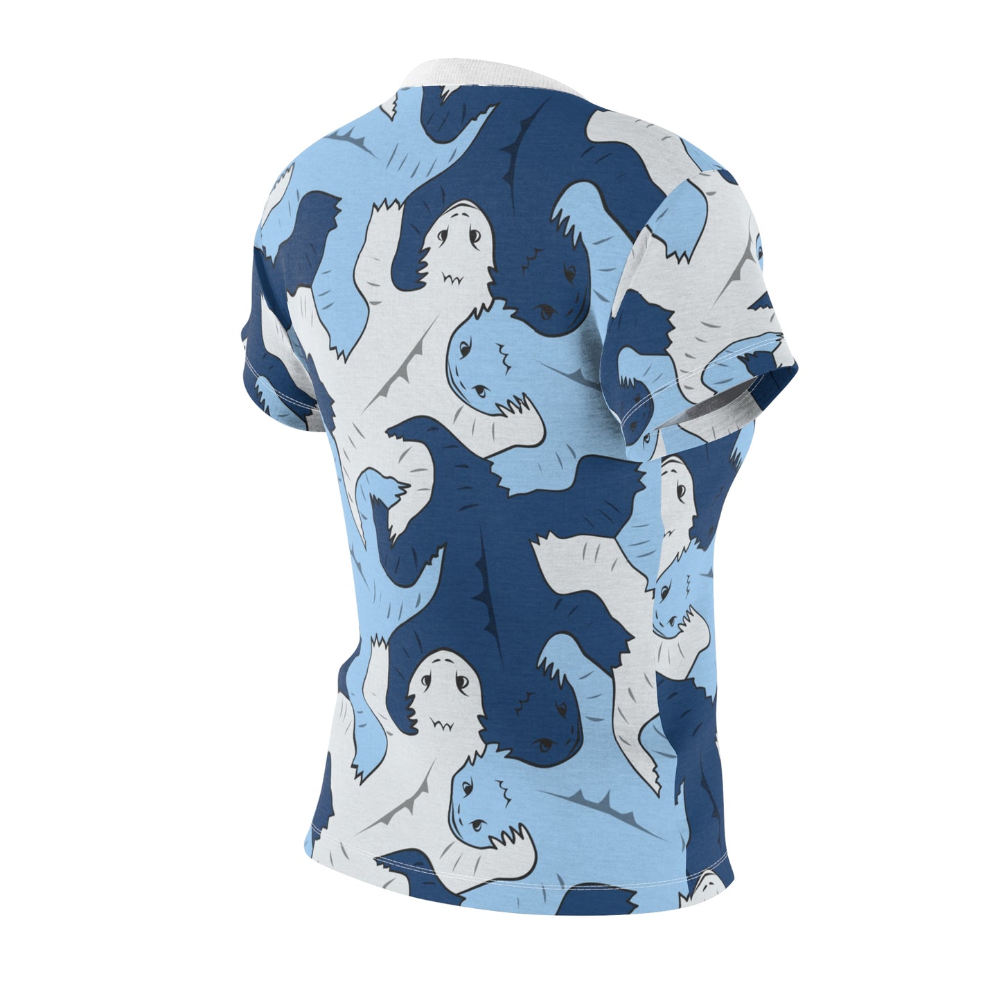 Blue and Gray Lizard Tessellation Men's Unisex T-Shirt