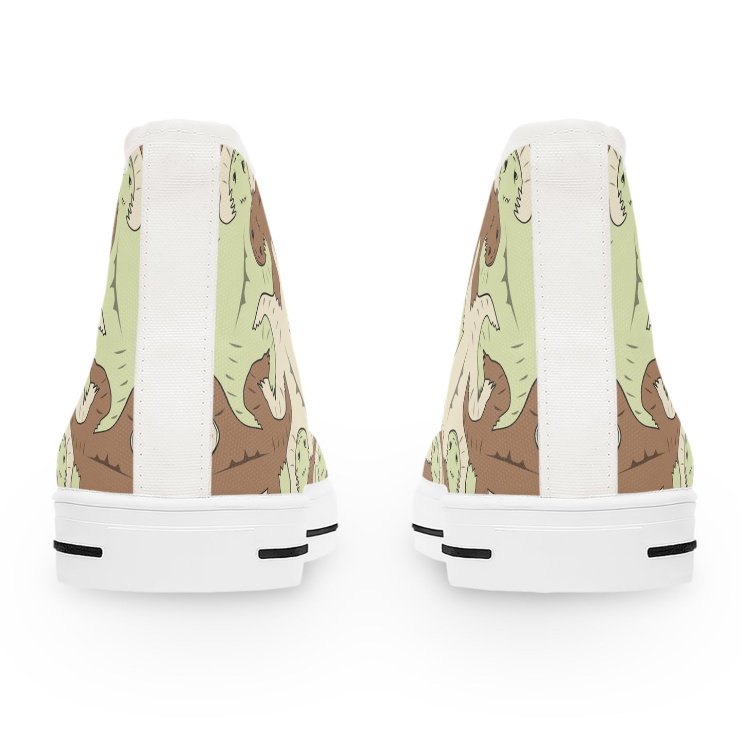 Green & Brown Lizard Tessellation Women's High Top Sneakers