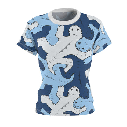 Blue and Gray Lizard Tessellation Men's Unisex T-Shirt