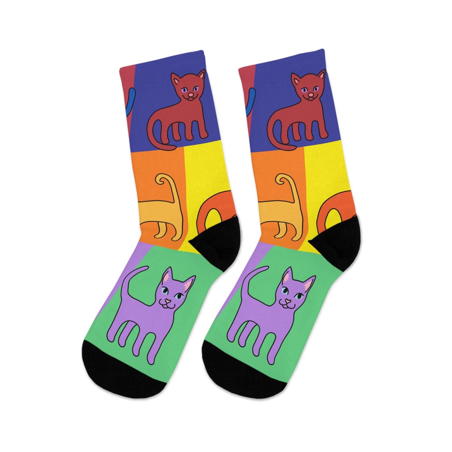 Calcetines de gato de colores