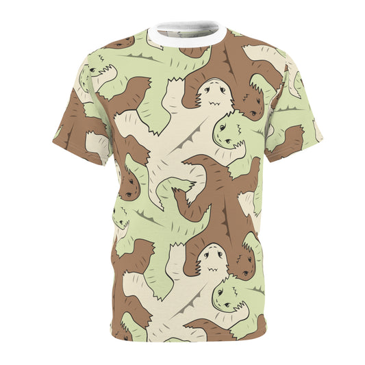 Green and Brown Lizard Tessellation Men's Unisex T-Shirt